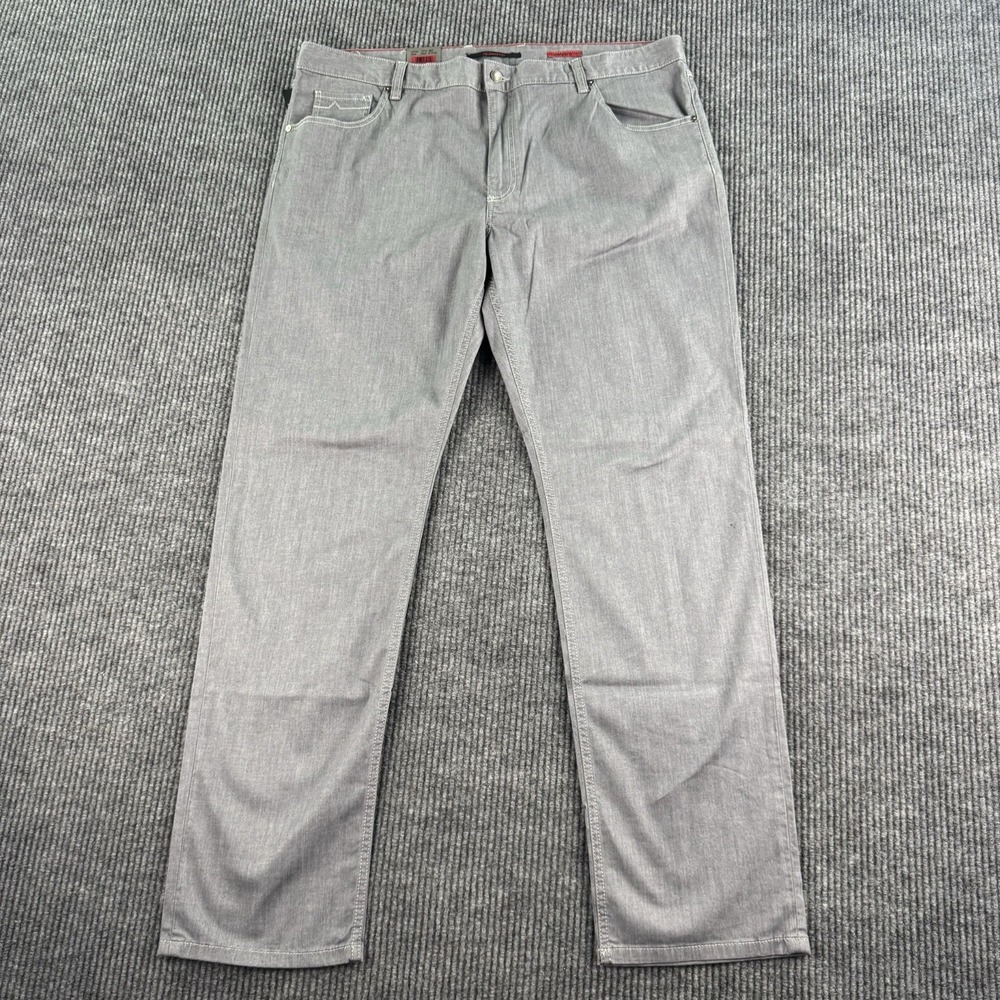 Alberto Stone Modern Fit Jeans Men 42x34 Gray Luxury T400 Stretch Denim NWT
